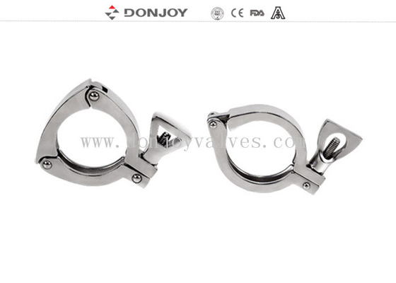 SS304 Sanitary Stainless Steel Sanitary Fittings Clamp 13MHHP-3P Food Grade Clamp DIN / 3A
