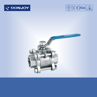 Stainless steel 3pcs industrial full port Ball valve With  Female Thread