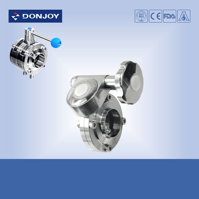 Donjoy Stianless Steel Manual fine tuning sanitary butterfly valves with Wled Connection