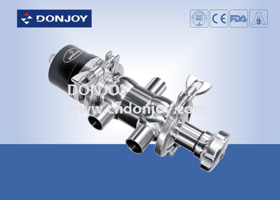 SS316 Multiport Radial Diaphragm Valve with manual / pneumatic interchangeable