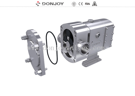 Full stainless steel bare shaft lobe pump with flush seal for chocolate