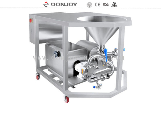 Compact Fluid Mixing Rotary Lobe Pump / Homogeneous Pump Powder Transfer