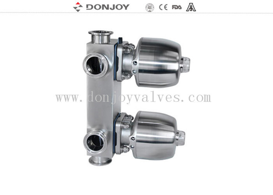 3/4 Inch Multi function Sanitary Diaphragm Valve DN80 , 3 ports