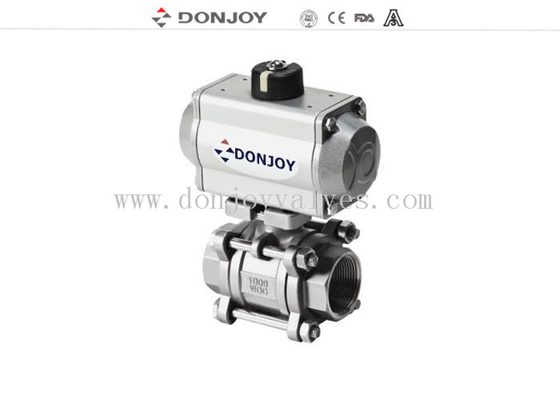 BPE SS316L Beverage 2 Way DN25 Pneumatic Ball Valve