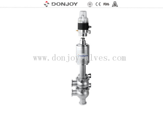 شیر معکوس صندلی پنوماتیکی DN25-DN150 با هد کنترل بازخورد SS304 / 316L